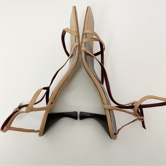 Staud Gita Leather Sandals Kitten Heels - Picture 6 of 9